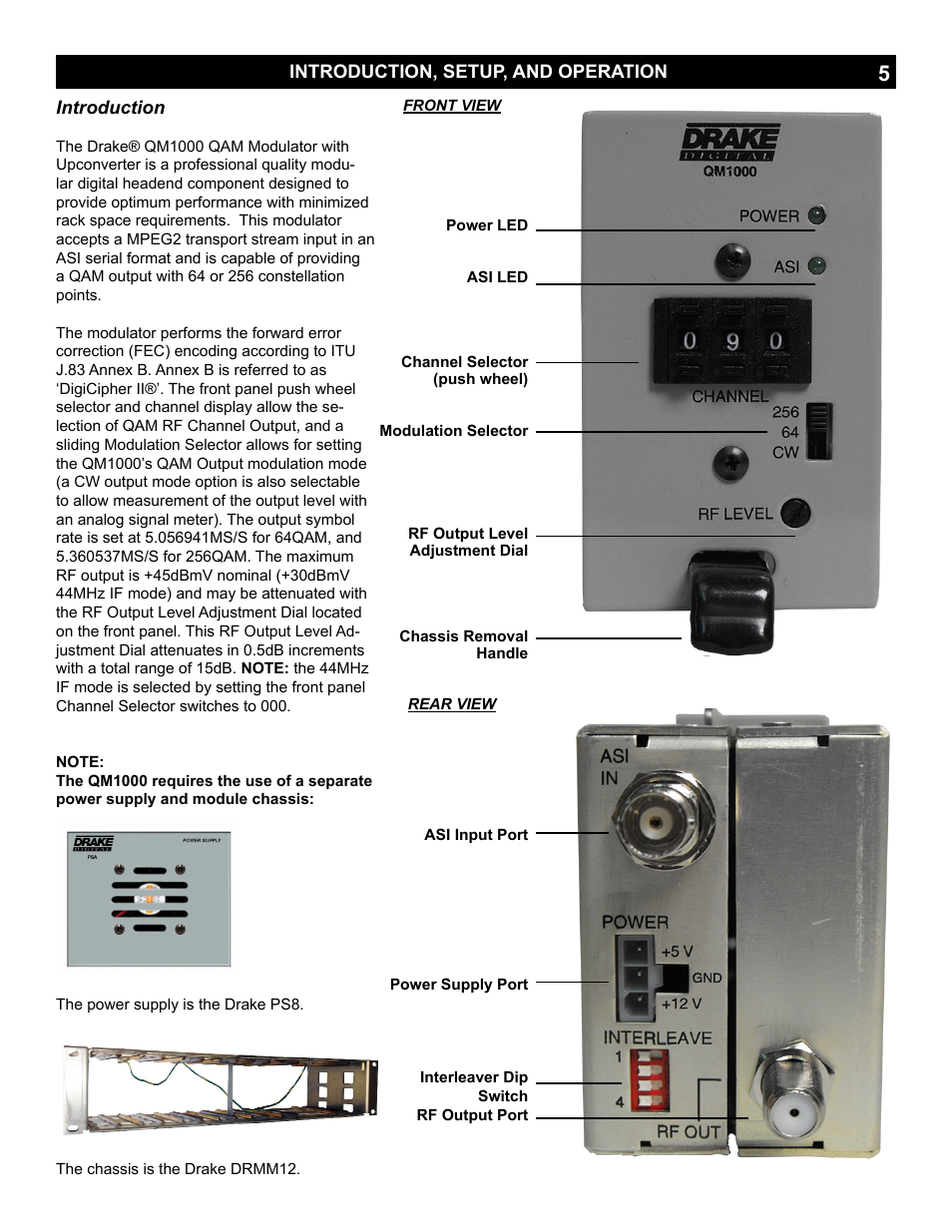 Drake QM1000 Modular QAM Modulator User Manual | Page 5 / 8