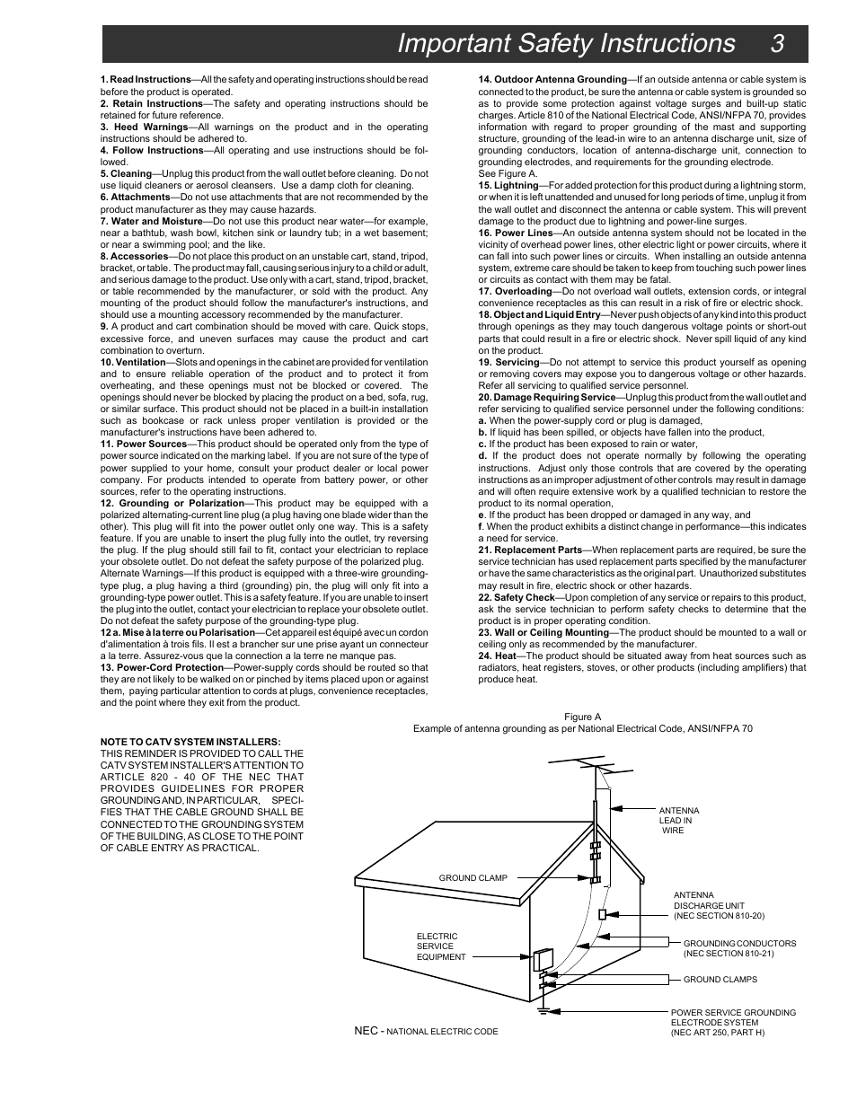 Important safety instructions | Drake SCTeci Ethernet Controller Interface User Manual | Page 3 / 15