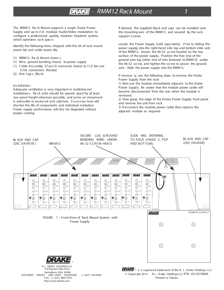 Drake RMM12 User Manual | 2 pages