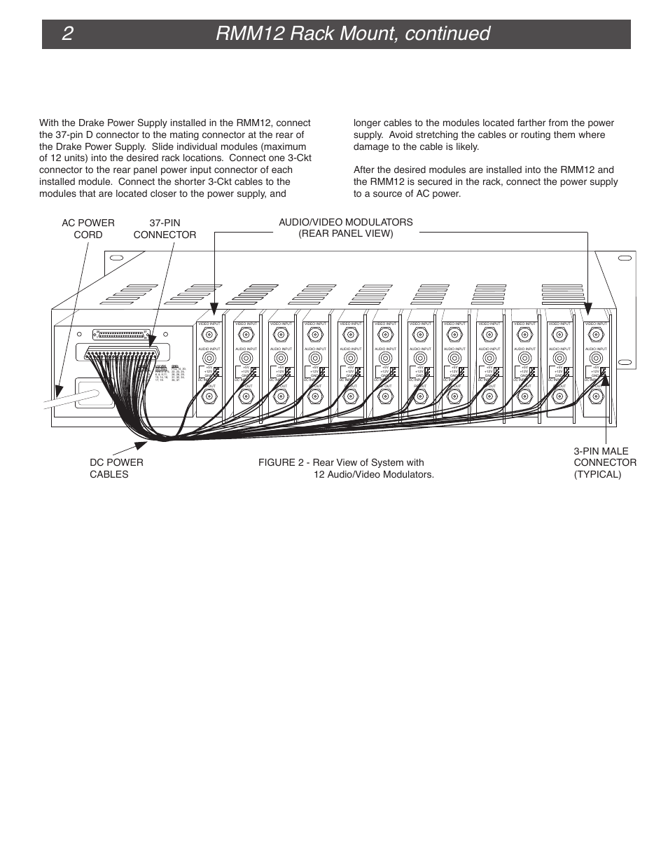 2rmm12 rack mount, continued | Drake RMM12 User Manual | Page 2 / 2