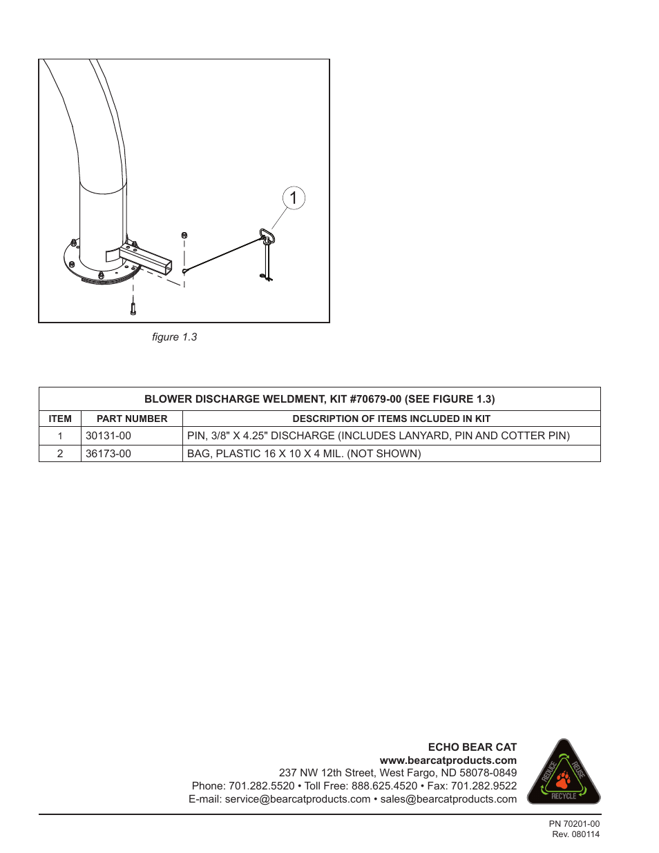 Echo Bear Cat CHF9540HXE User Manual | Page 2 / 2