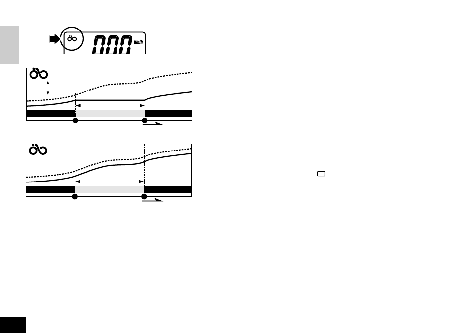 Cycling mode (bicycle symbol: on), Continuous measuring mode (bicycle symbol: off), How to switch on/off the bicycle symbol | How to correct the current altitude | CatEye CC-AT100 User Manual | Page 10 / 20