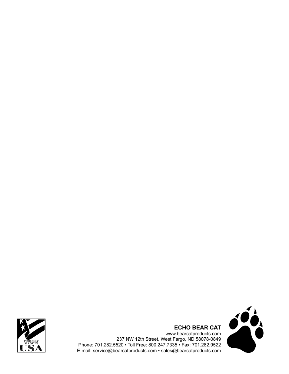 Echo Bear Cat SC3305 User Manual | Page 48 / 48