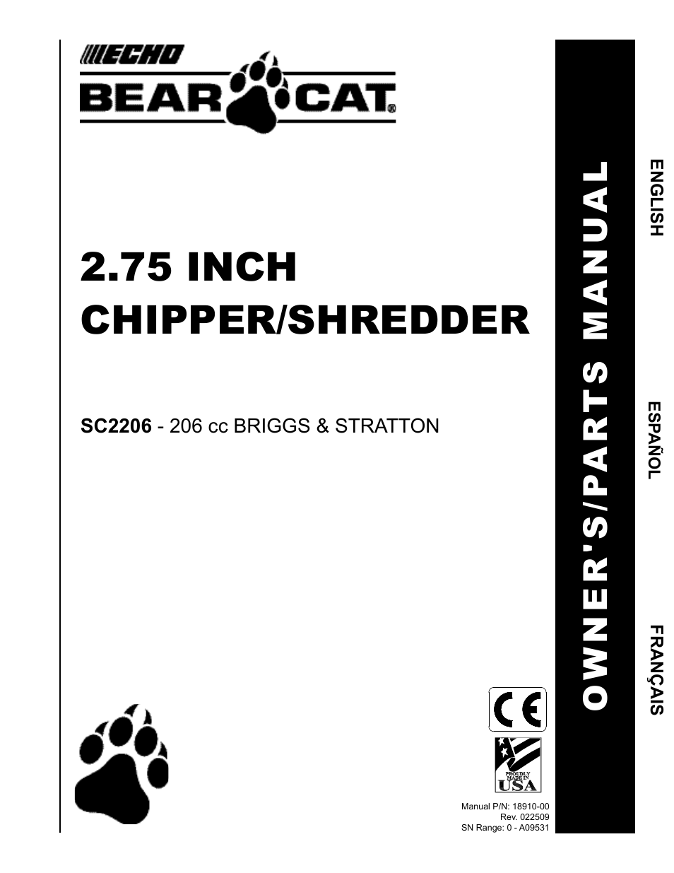 Echo Bear Cat SC2206 User Manual | 28 pages