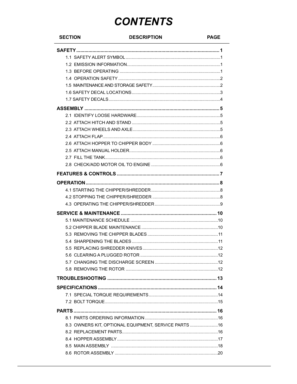 Echo Bear Cat SC2206 User Manual | Page 4 / 28