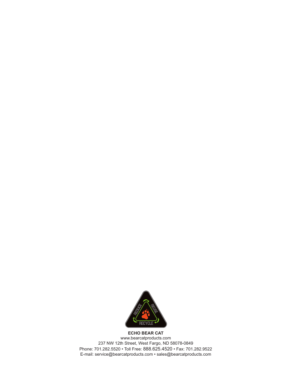 Echo Bear Cat SC2170 User Manual | Page 21 / 21