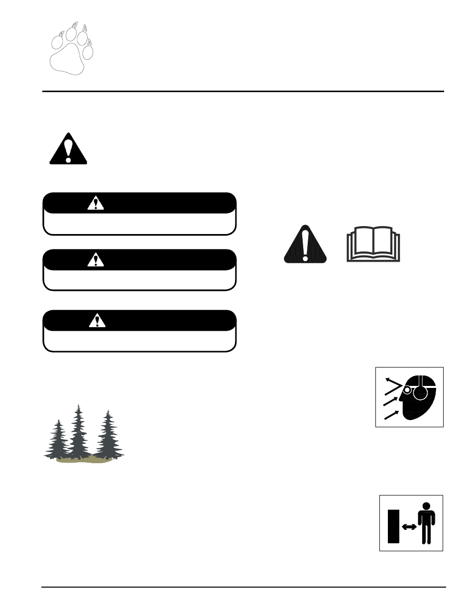 Seguridad 1, Sección, Peligro | Advertencia, Precaución | Echo Bear Cat 70580 v.1 User Manual | Page 33 / 86