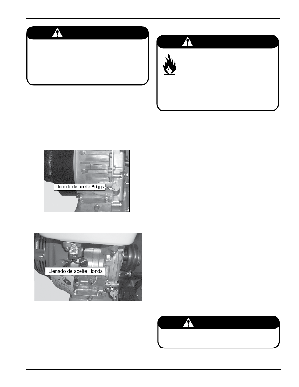 Advertencia, Peligro importante | Echo Bear Cat 70580 v.1 User Manual | Page 41 / 86