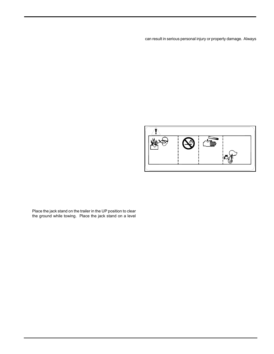 Danger / poison, 6 towing safety, 7 battery safety | 5 maintenance and storage safety | Echo Bear Cat 70580 v.1 User Manual | Page 7 / 86