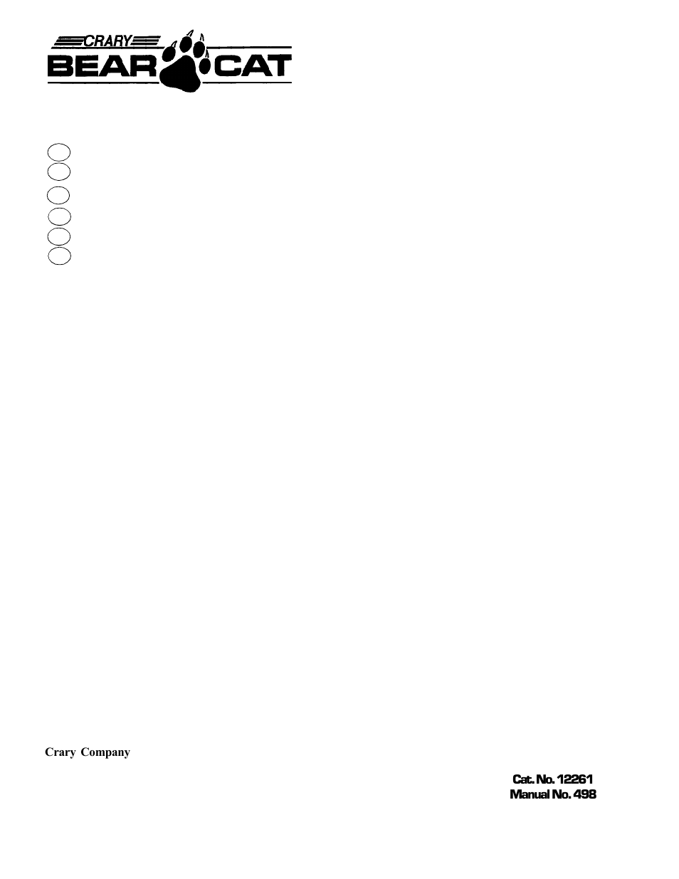 Echo Bear Cat 70554S User Manual | 125 pages