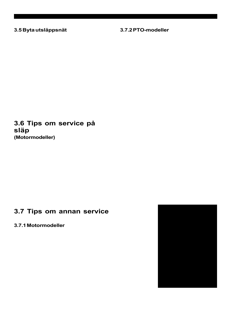 6 tips om service på släp, 7 tips om annan service | Echo Bear Cat 70554S User Manual | Page 117 / 125