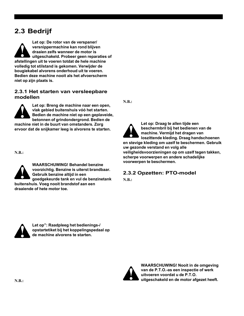 3 bedrijf | Echo Bear Cat 70554S User Manual | Page 71 / 125