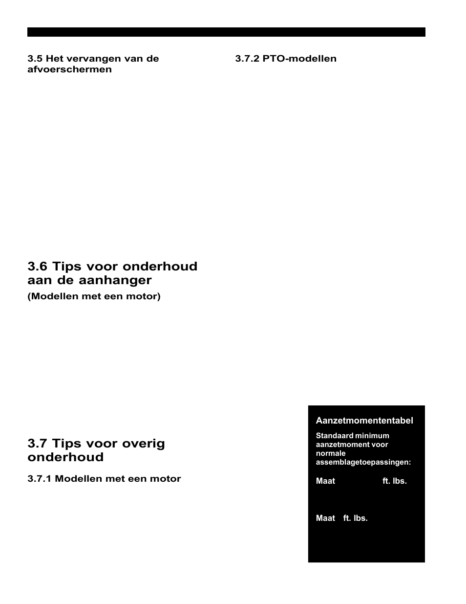 6 tips voor onderhoud aan de aanhanger, 7 tips voor overig onderhoud | Echo Bear Cat 70554S User Manual | Page 77 / 125
