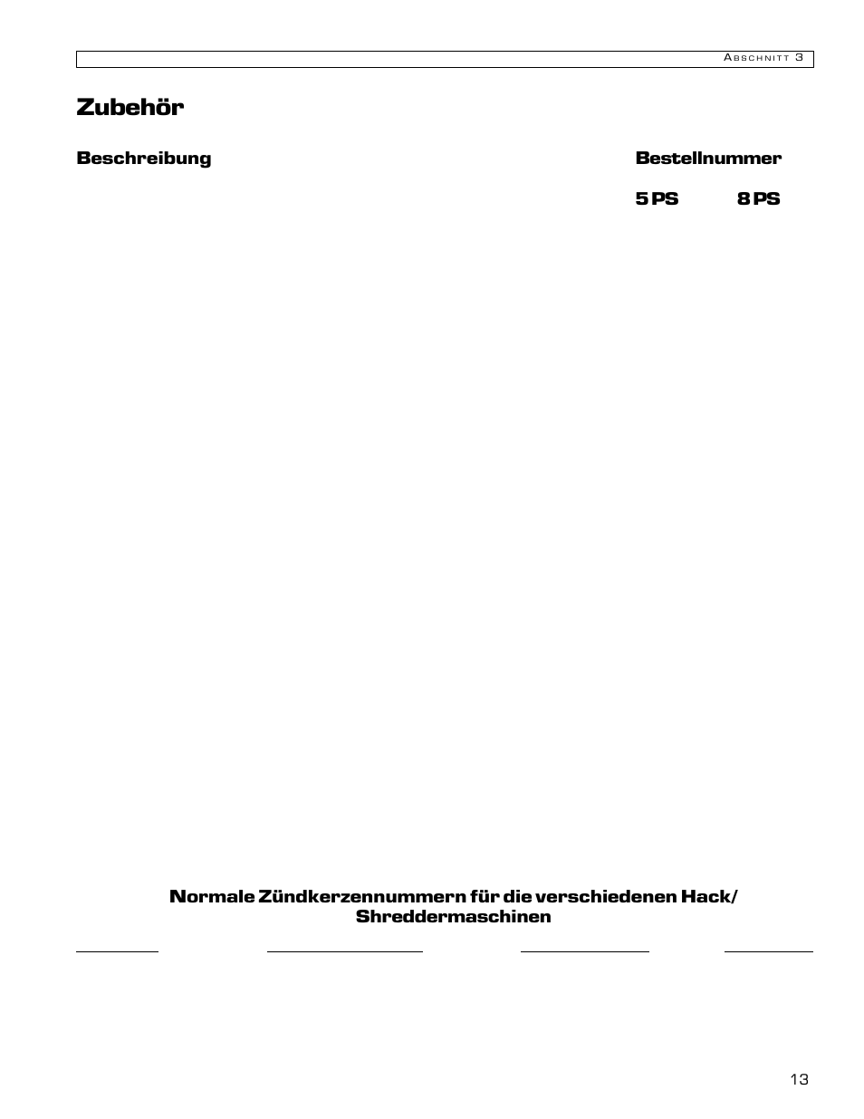 Zubehör | Echo Bear Cat 70580S User Manual | Page 48 / 103