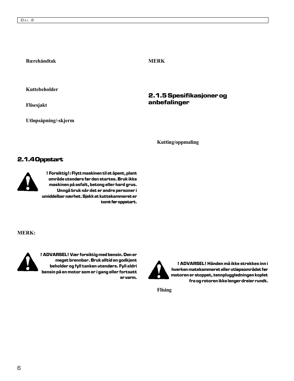 Echo Bear Cat 70580S User Manual | Page 73 / 103