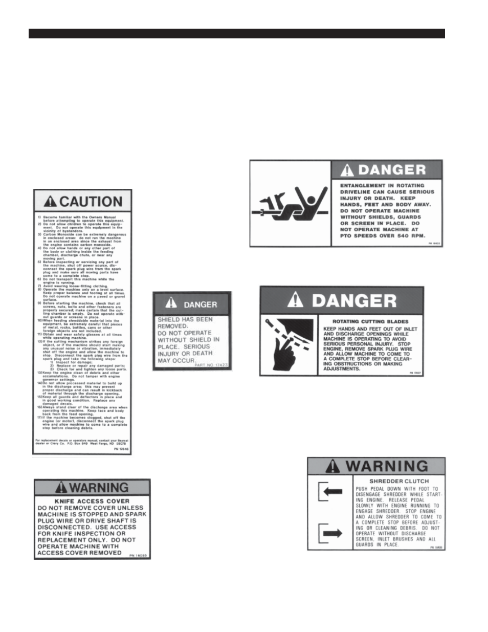 2 safety decals | Echo Bear Cat 70520 User Manual | Page 7 / 21