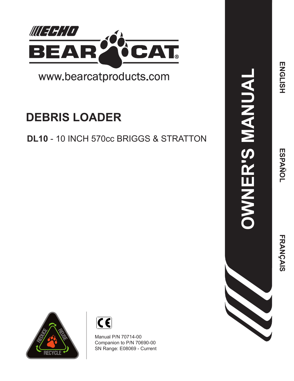 Echo Bear Cat DL10 User Manual | 20 pages