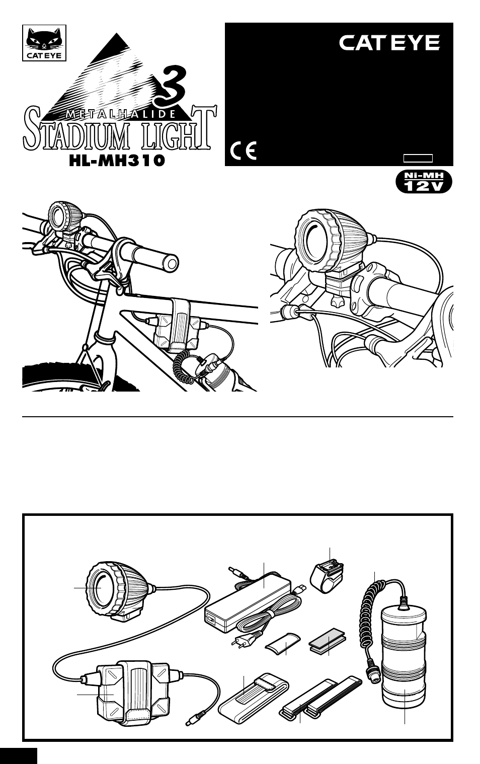 CatEye Stadium Light HL-MH310 User Manual | 4 pages