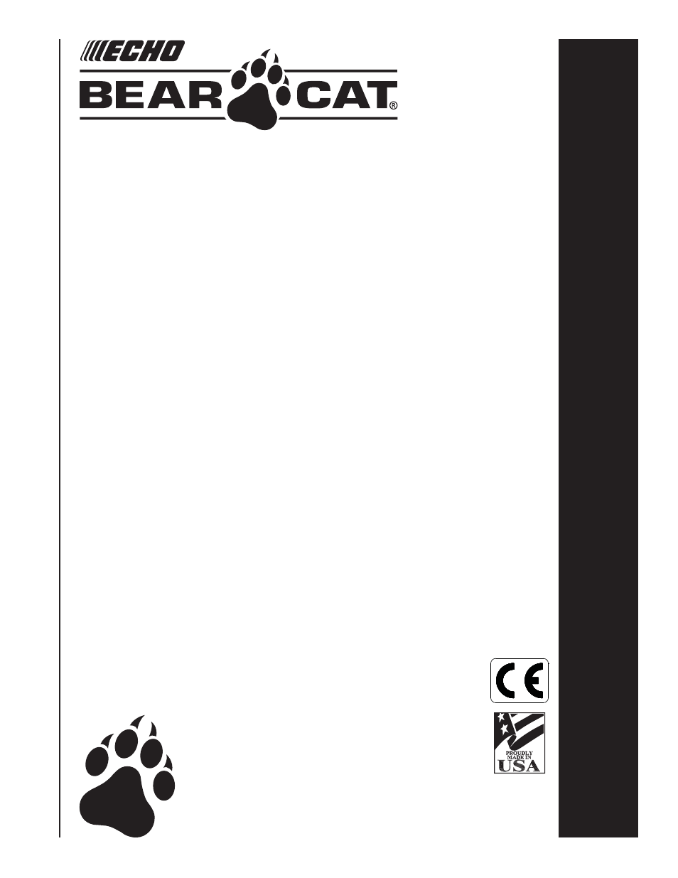 Echo Bear Cat WV190S 2009 User Manual | 28 pages