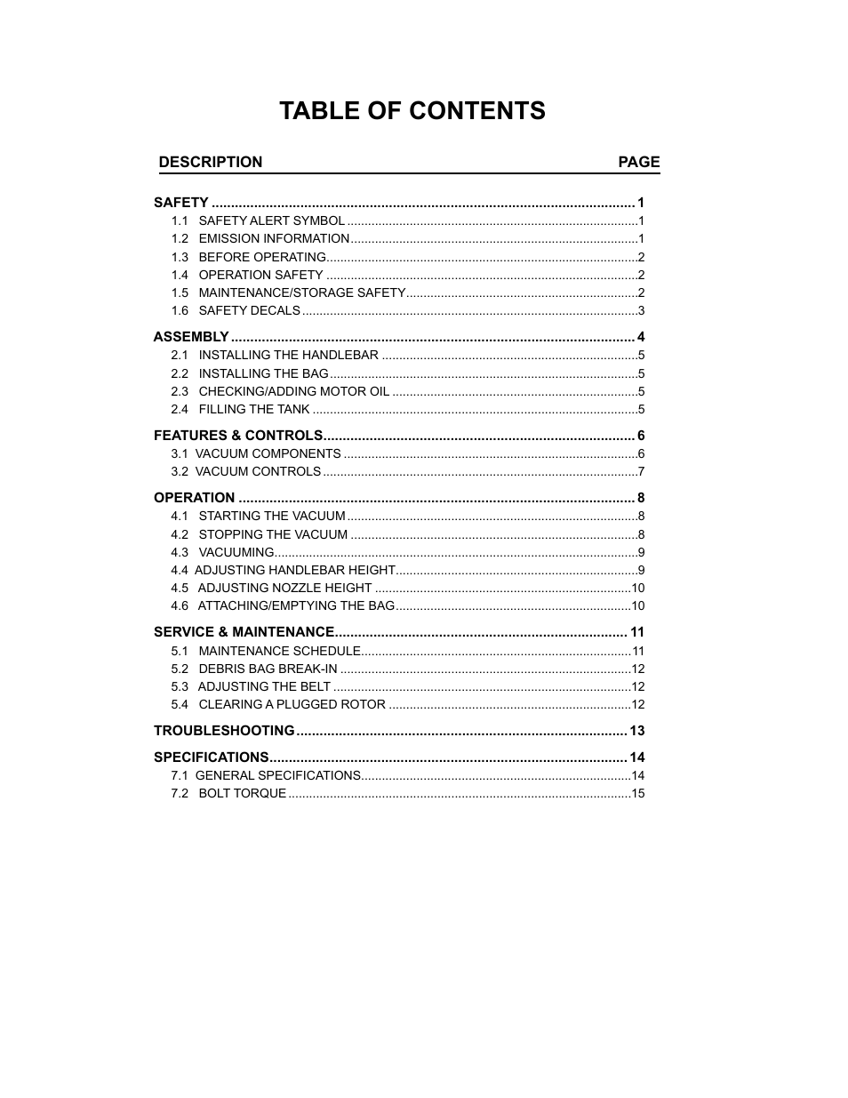 Echo Bear Cat WV190S 2009 User Manual | Page 4 / 28