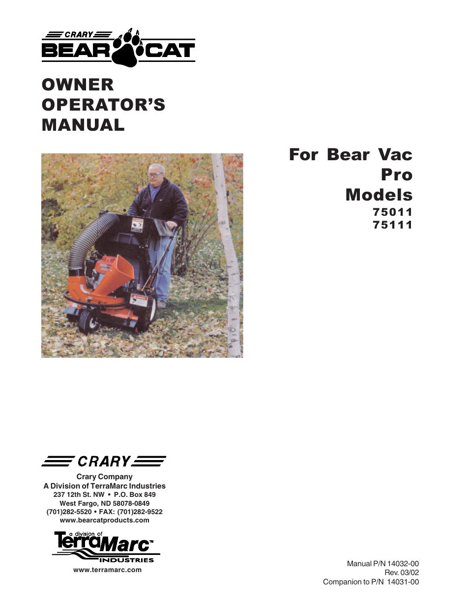 Echo Bear Cat 75111 User Manual | 27 pages