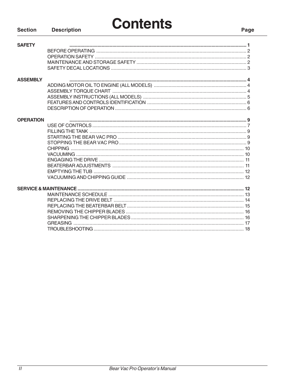 Echo Bear Cat 75111 User Manual | Page 4 / 27