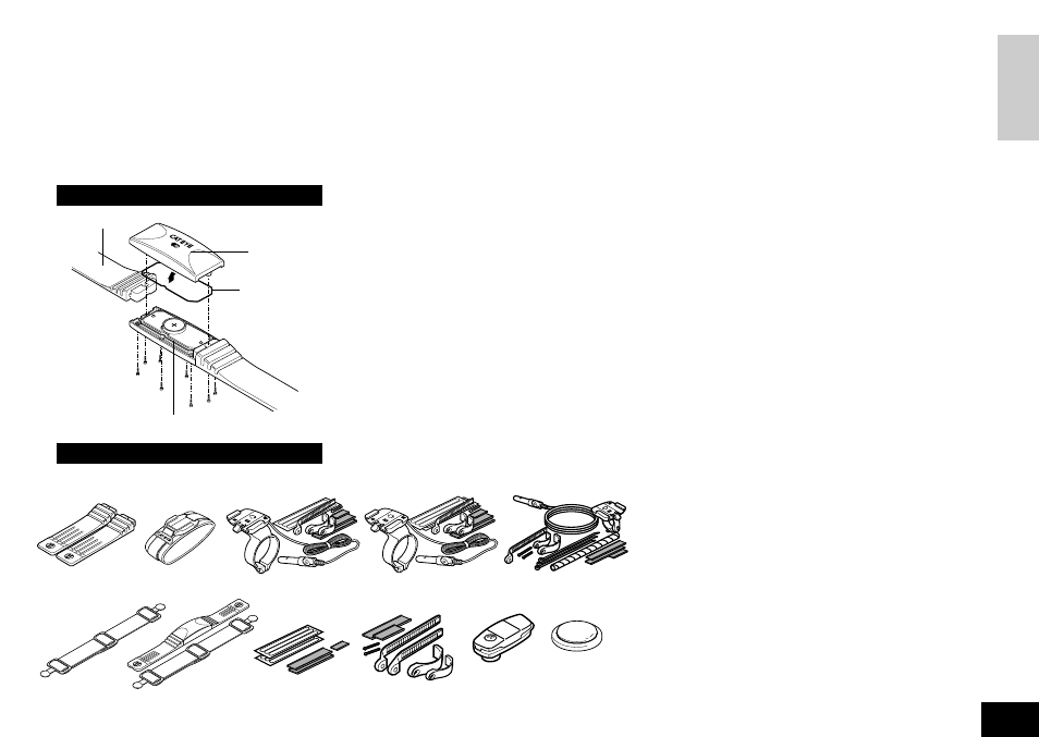 Replacing electrode belt, Spare accessories | CatEye CC-HB1OO User Manual | Page 17 / 19