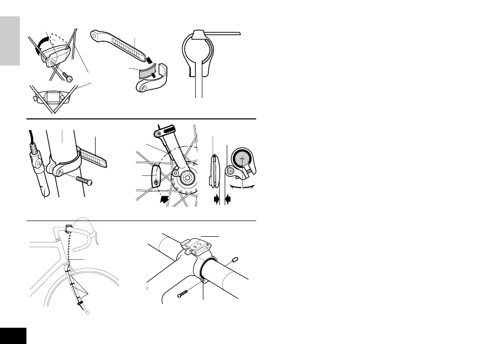 Mounting to bicycle | CatEye CC-HB1OO User Manual | Page 8 / 19
