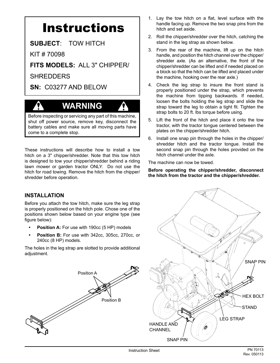 Echo Bear Cat C03277 User Manual | 2 pages