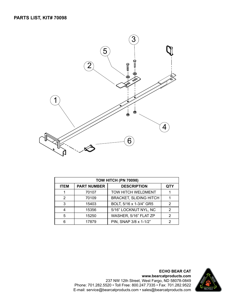 Echo Bear Cat C03277 User Manual | Page 2 / 2