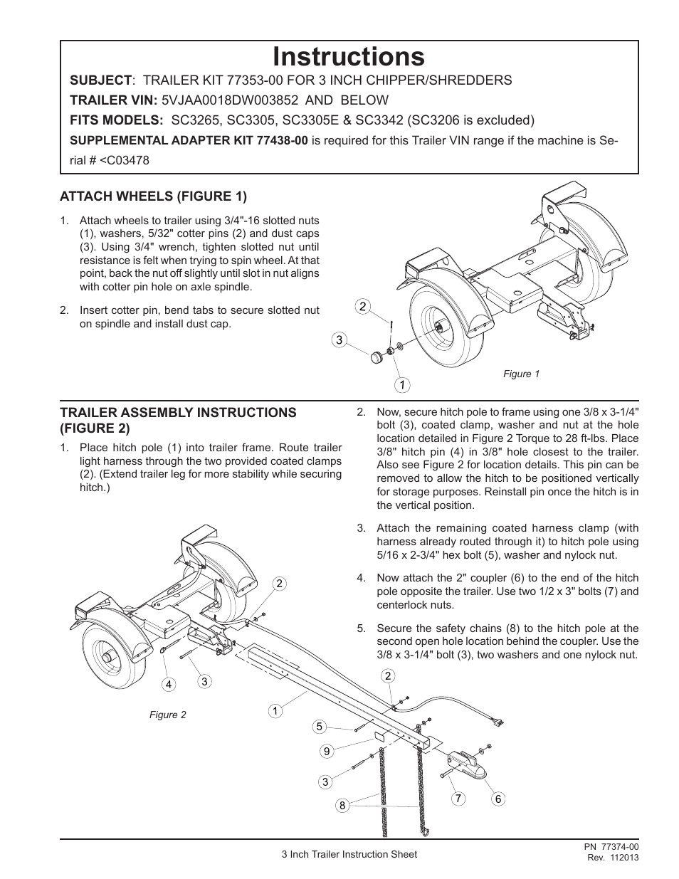 Echo Bear Cat 77353-00 User Manual | 8 pages