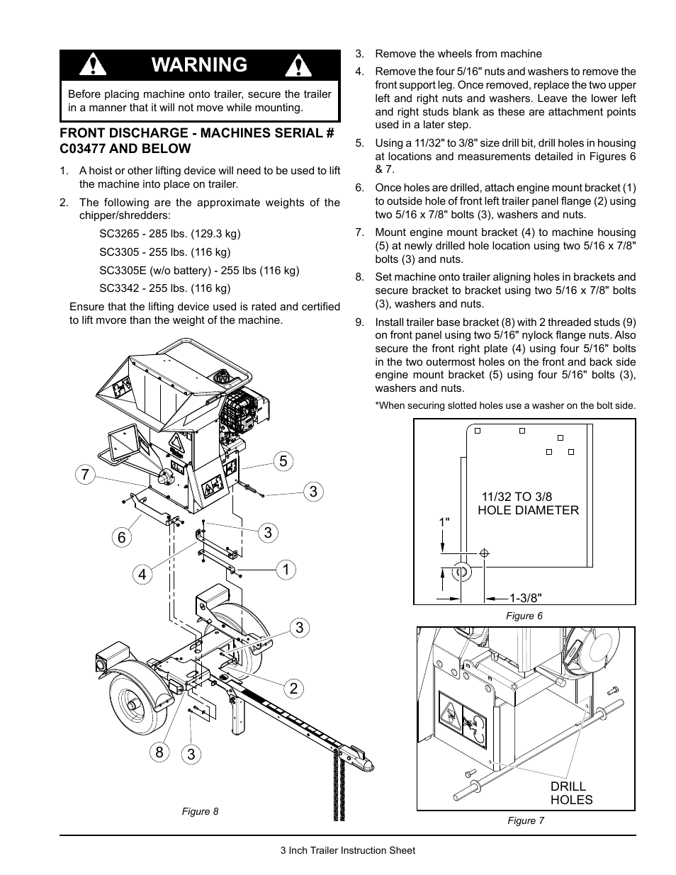 Warning | Echo Bear Cat 77353-00 User Manual | Page 5 / 10