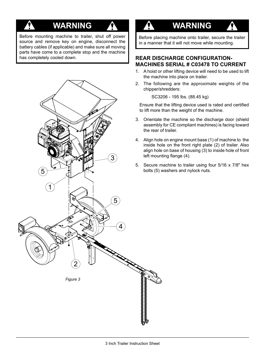 Warning | Echo Bear Cat 77353-00 User Manual | Page 6 / 10
