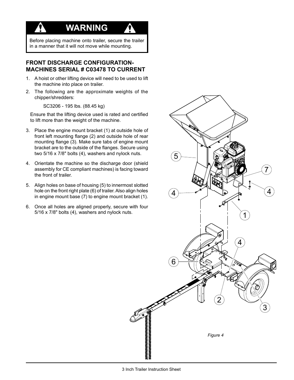 Warning | Echo Bear Cat 77353-00 User Manual | Page 7 / 10