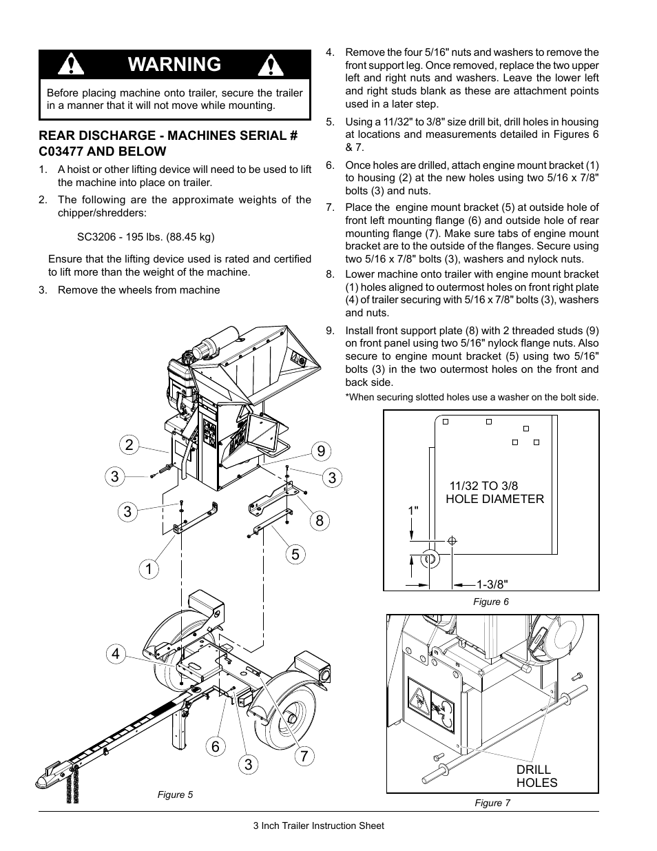 Warning | Echo Bear Cat 77353-00 User Manual | Page 8 / 10