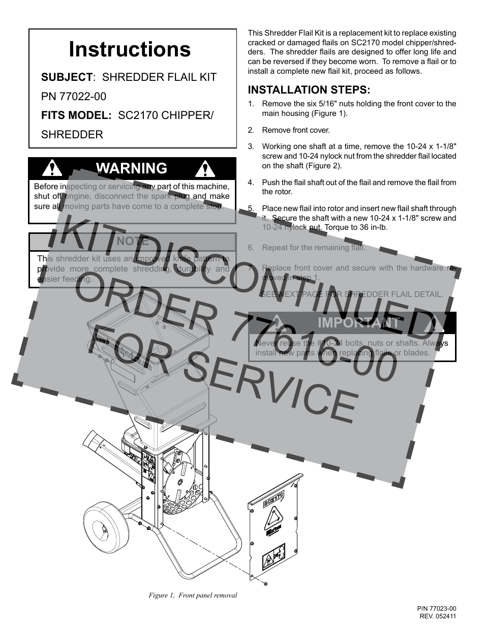 Echo Bear Cat 77022-00 User Manual | 2 pages