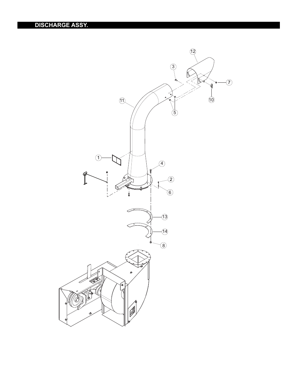 Discharge assy | Echo Bear Cat 71110 User Manual | Page 14 / 16