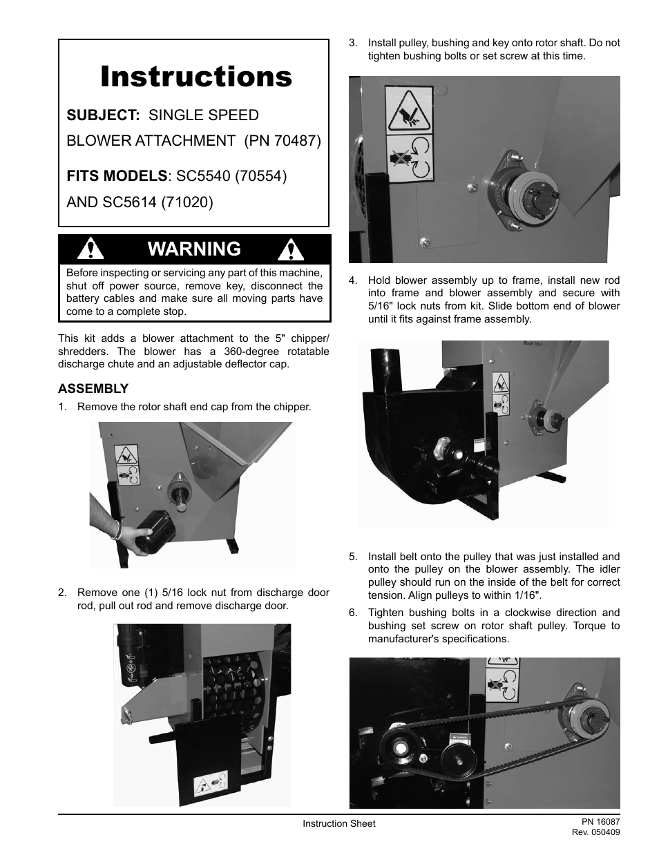 Echo Bear Cat 70487 User Manual | 4 pages