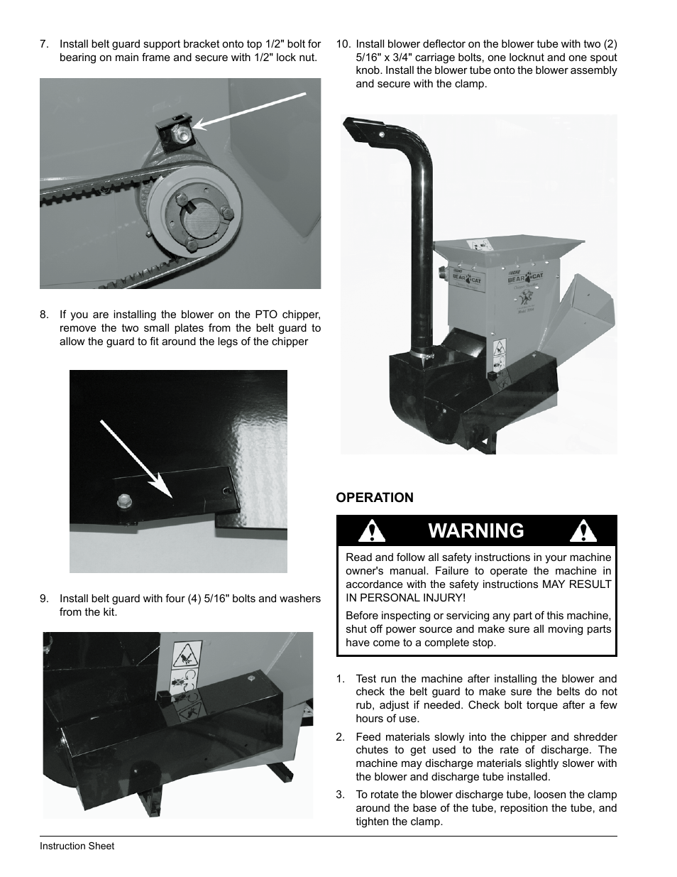 Warning | Echo Bear Cat 70487 User Manual | Page 2 / 4