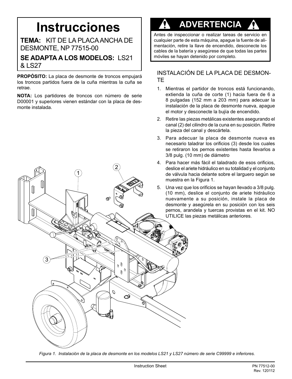 Echo Bear Cat 77515-00 User Manual | 2 pages