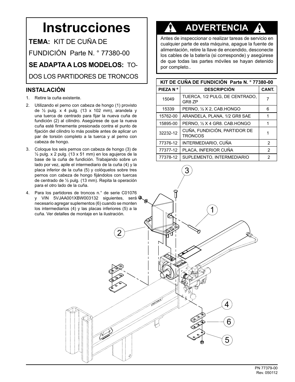 Echo Bear Cat 77380-00 User Manual | 2 pages