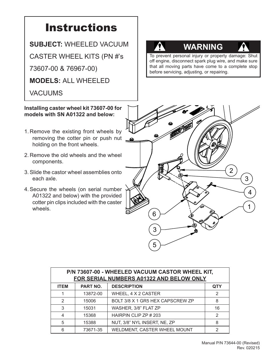 Echo Bear Cat 73607-00 User Manual | 2 pages
