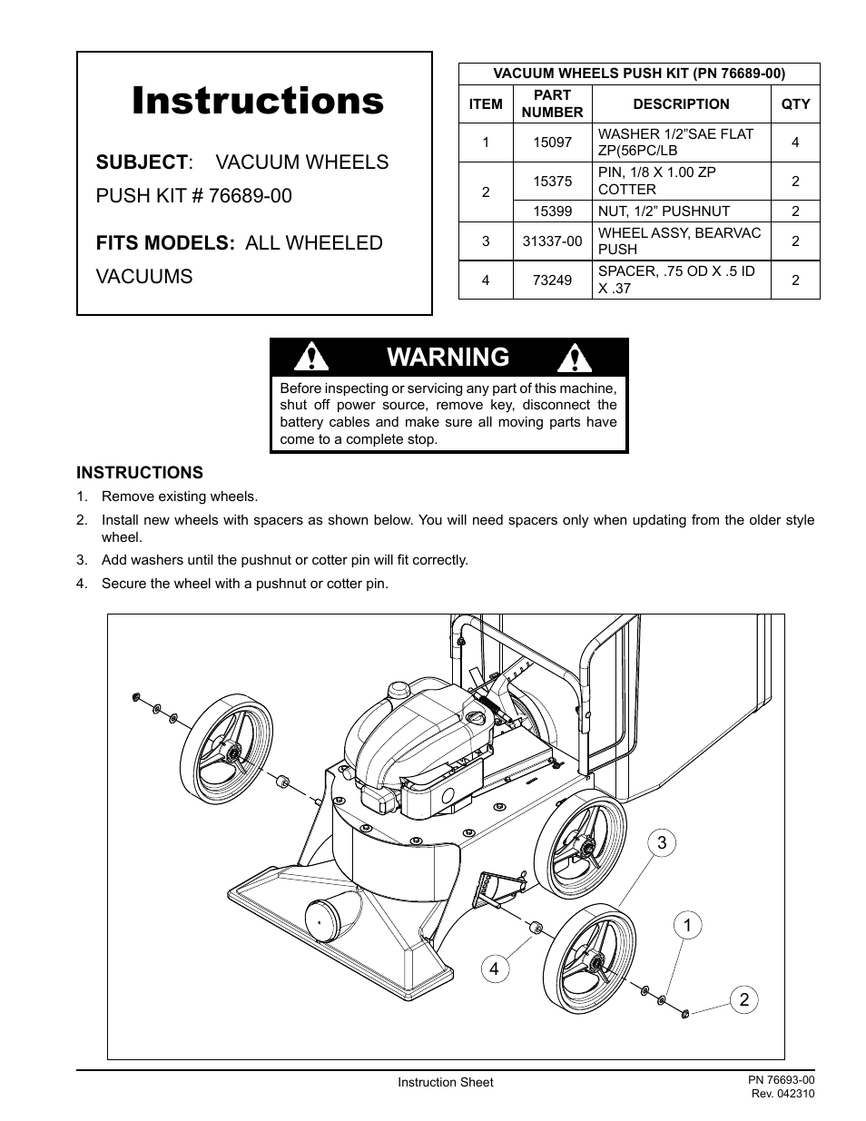 Echo Bear Cat 76689-00 User Manual | 2 pages