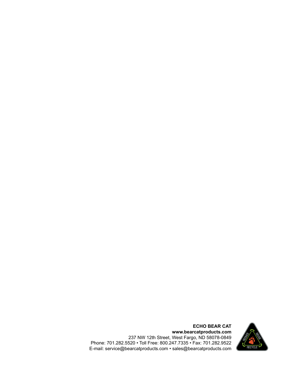 Echo Bear Cat 76689-00 User Manual | Page 2 / 2