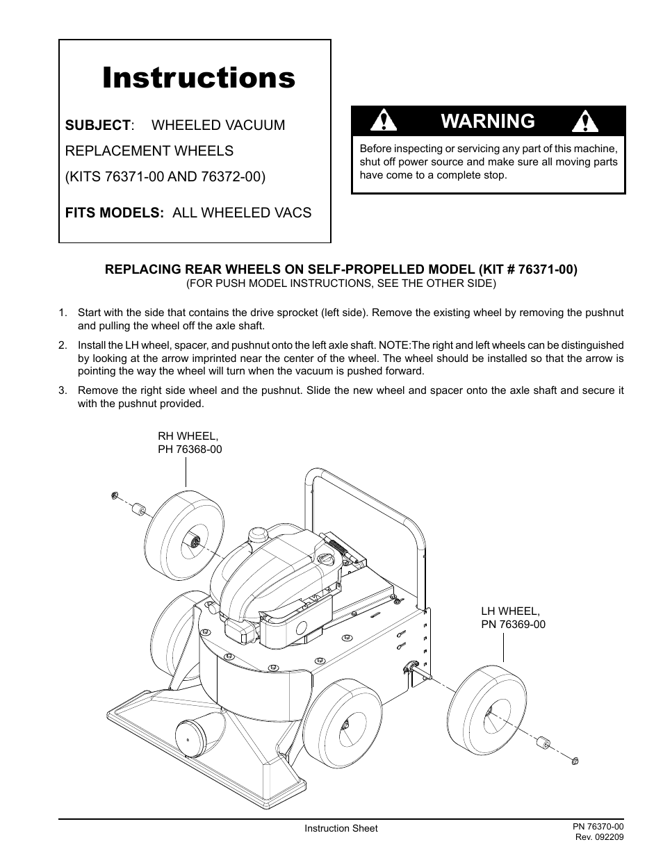 Echo Bear Cat 76371-00 User Manual | 2 pages