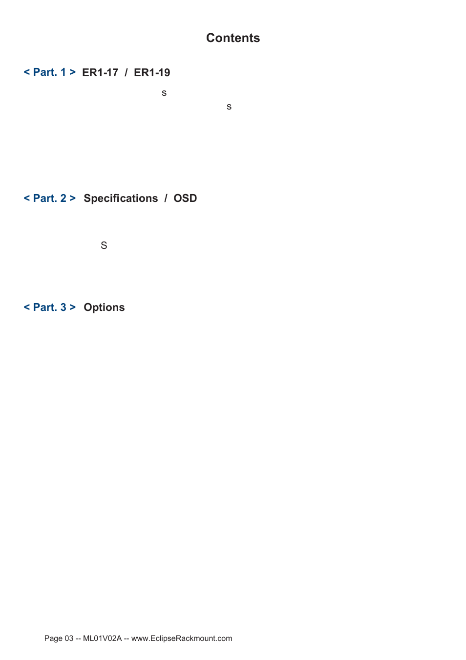 Eclipse Rackmount ER1 Series User Manual | Page 3 / 19