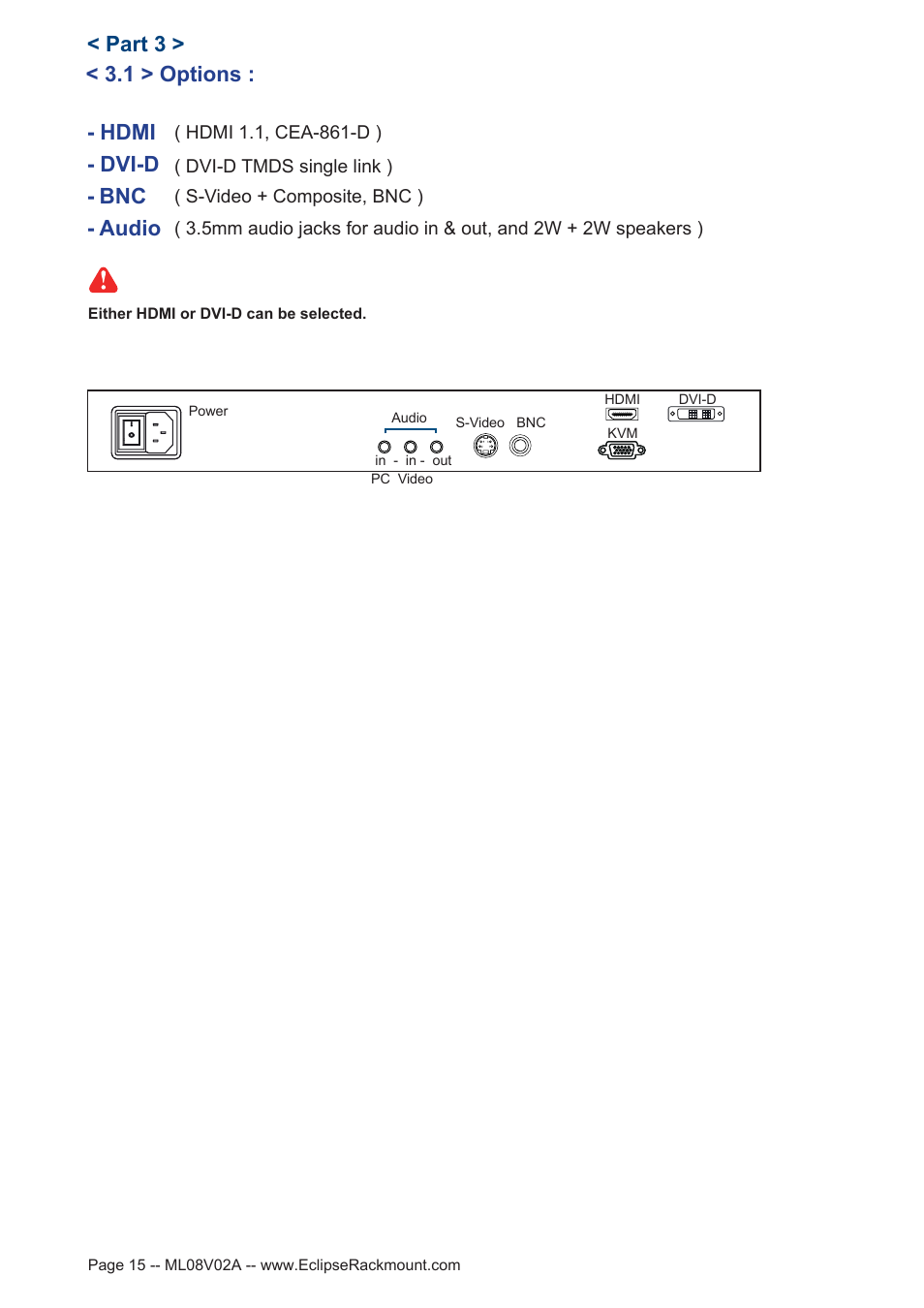 Eclipse Rackmount ERL Series User Manual | Page 15 / 17