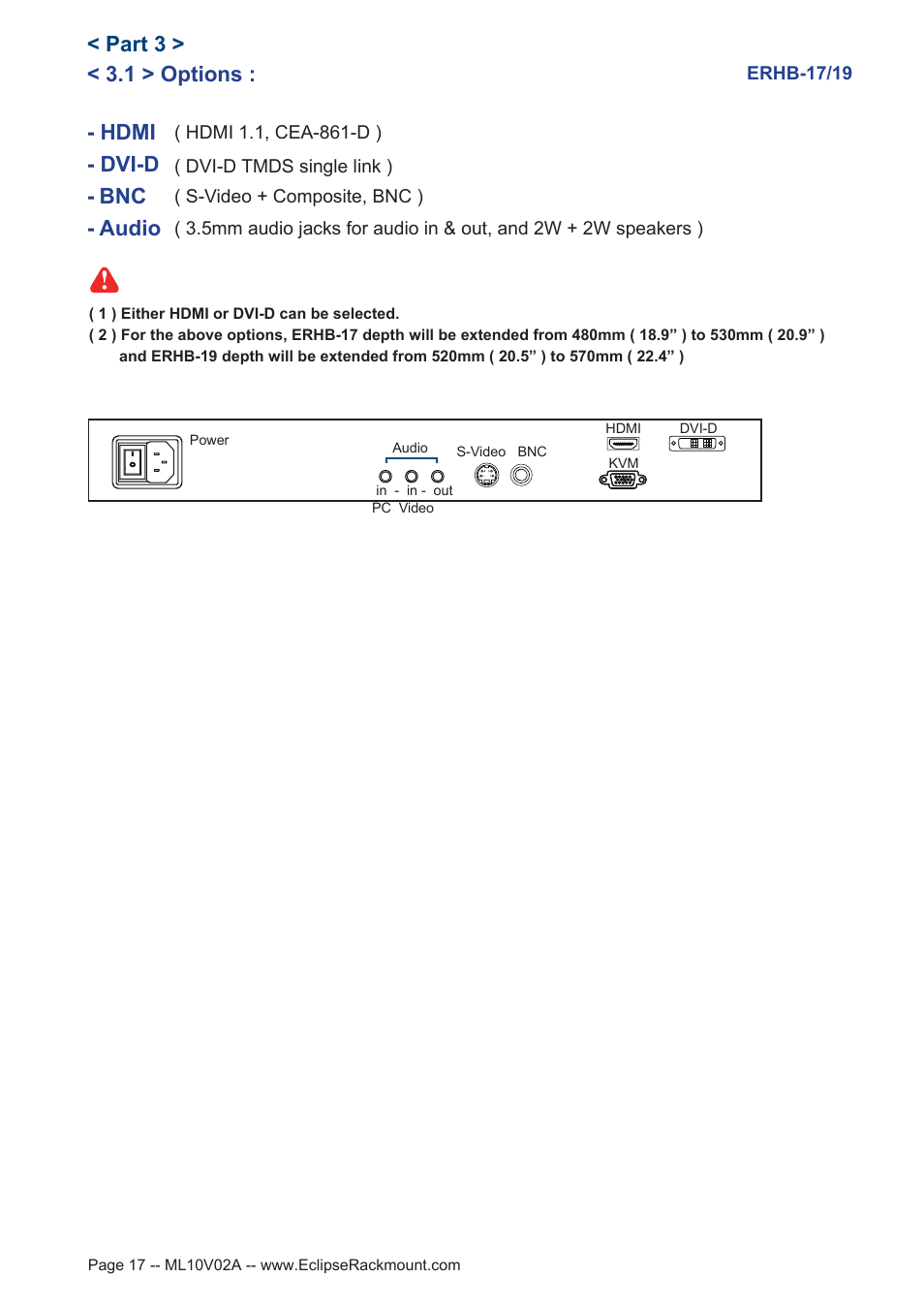 Eclipse Rackmount ERHB Series User Manual | Page 17 / 19