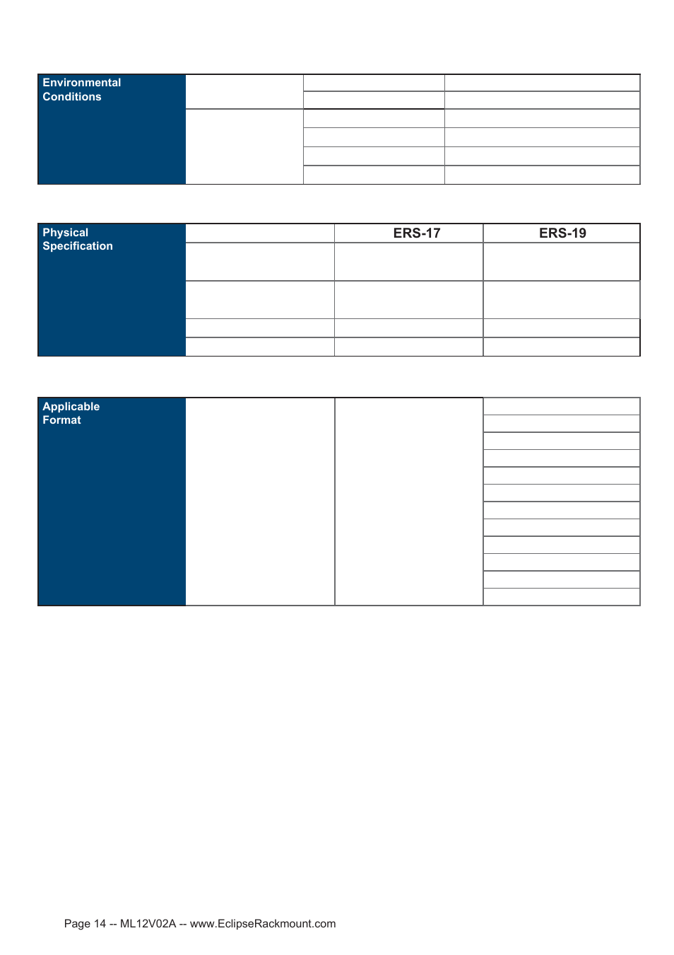 Eclipse Rackmount ERS Series User Manual | Page 14 / 20