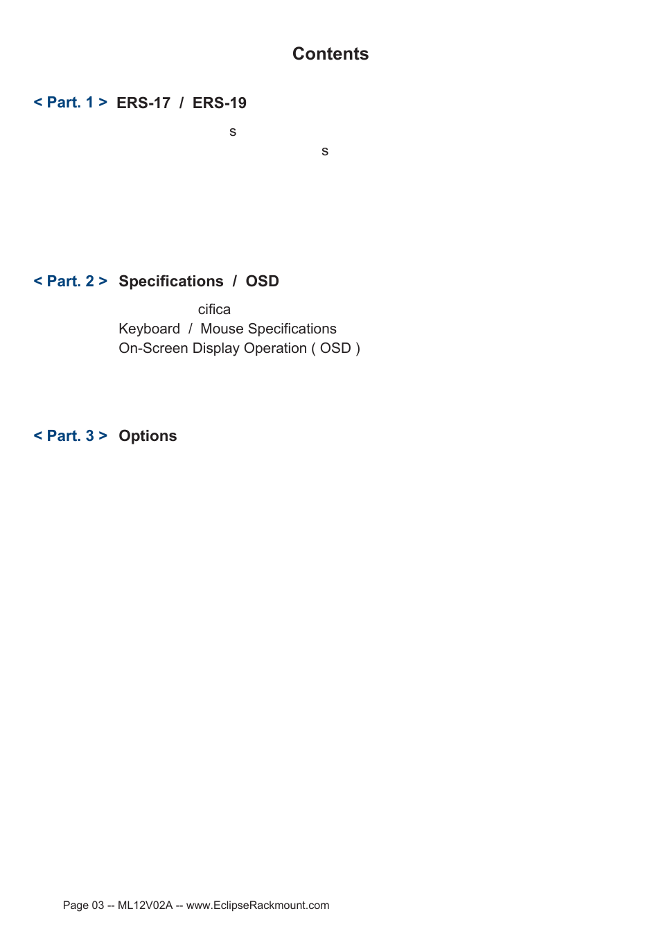 Eclipse Rackmount ERS Series User Manual | Page 3 / 20